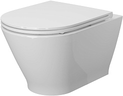 Ambassador Унитаз Elysium подвесной безободковый белый с сиденьем микролифт – фотография-1